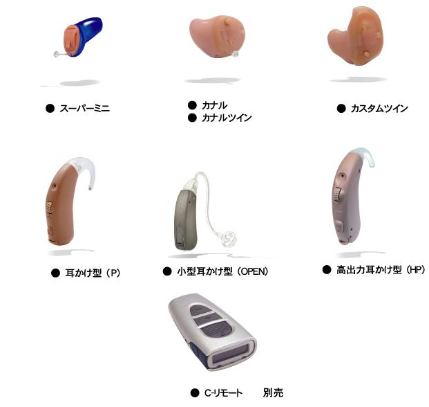 デジタル補聴器形状・愛知県一宮市補聴器販売店